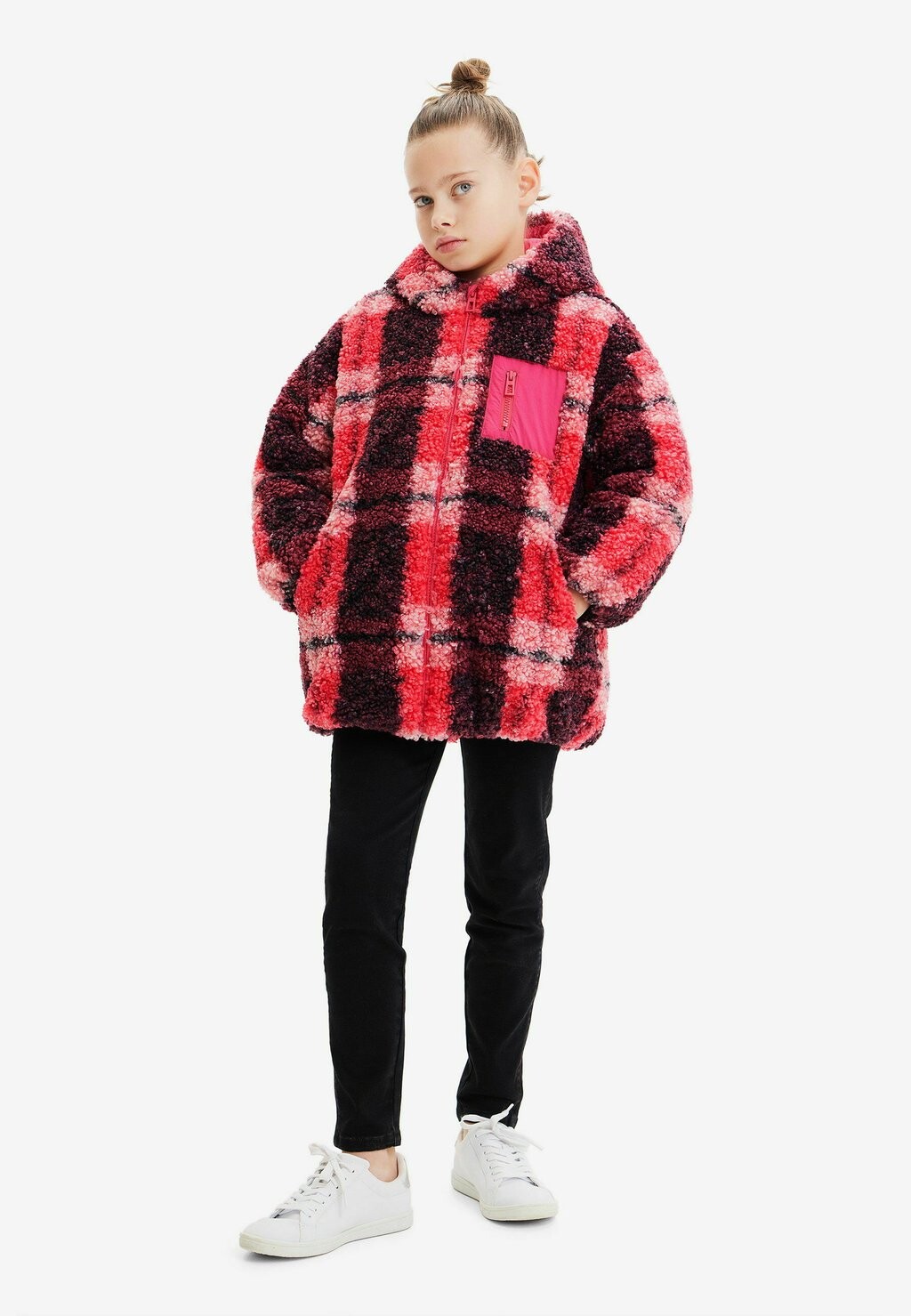 

Зимнее пальто Plaid Desigual, розовый