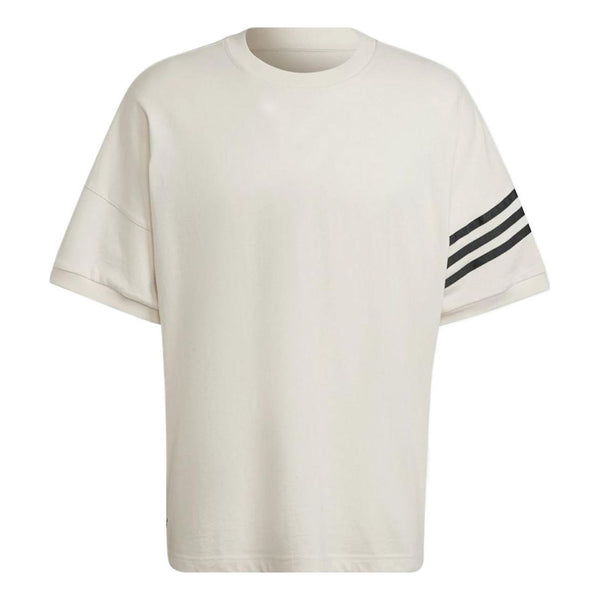 Футболка Men's adidas originals SS22 Stripe Casual Sports Short Sleeve White T-Shirt, белый