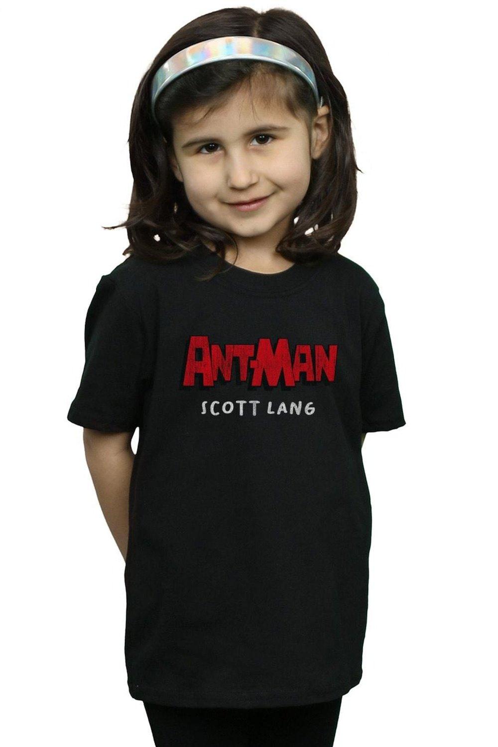 Хлопковая футболка «Человек-муравей» AKA Scott Lang Marvel, черный