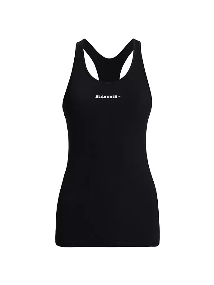 

Активный танк Racerback Jil Sander, черный