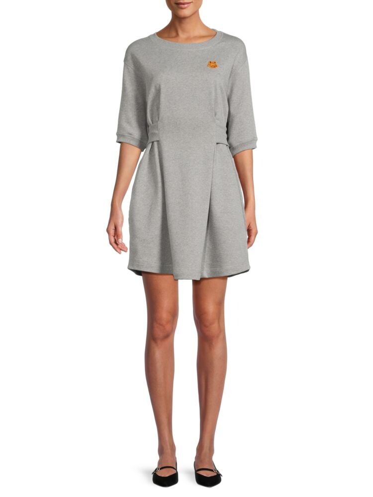

Мини-платье-свитшот Tiger Crest Kenzo, цвет Pearl Grey