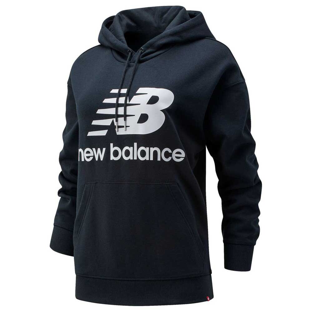 

Худи New Balance Essentials Stacked Logo Oversized, черный