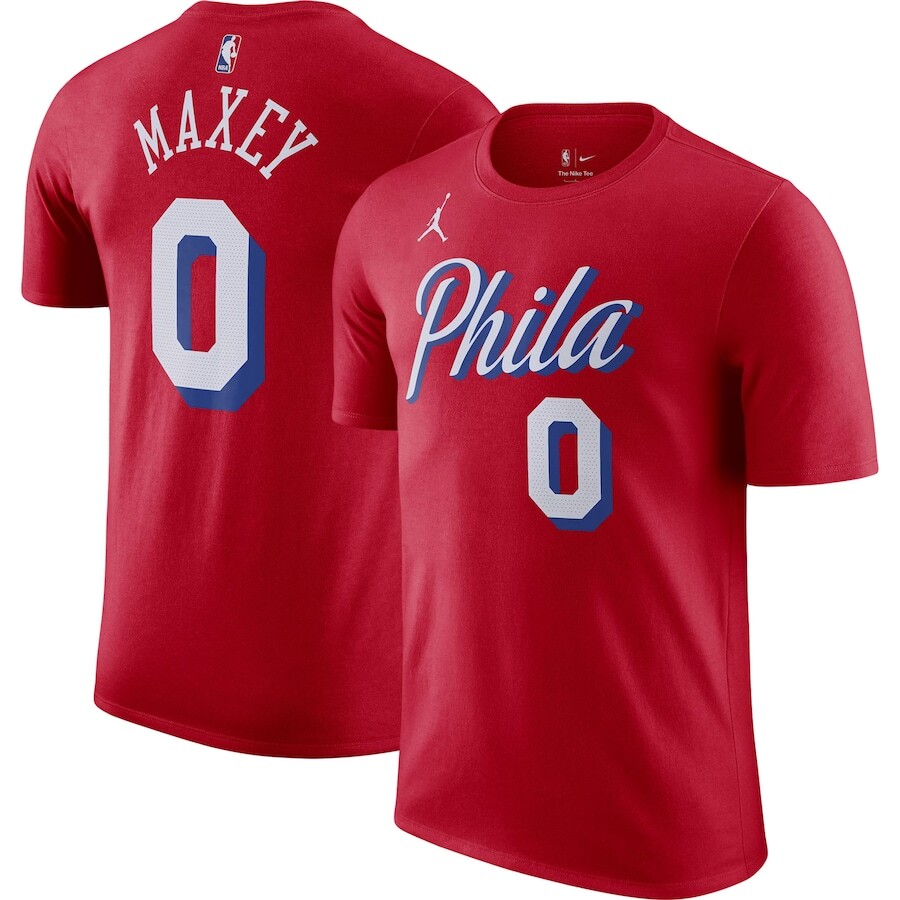 

Футболка с коротким рукавом Jordan Brand Philadelphia 76Ers, красный