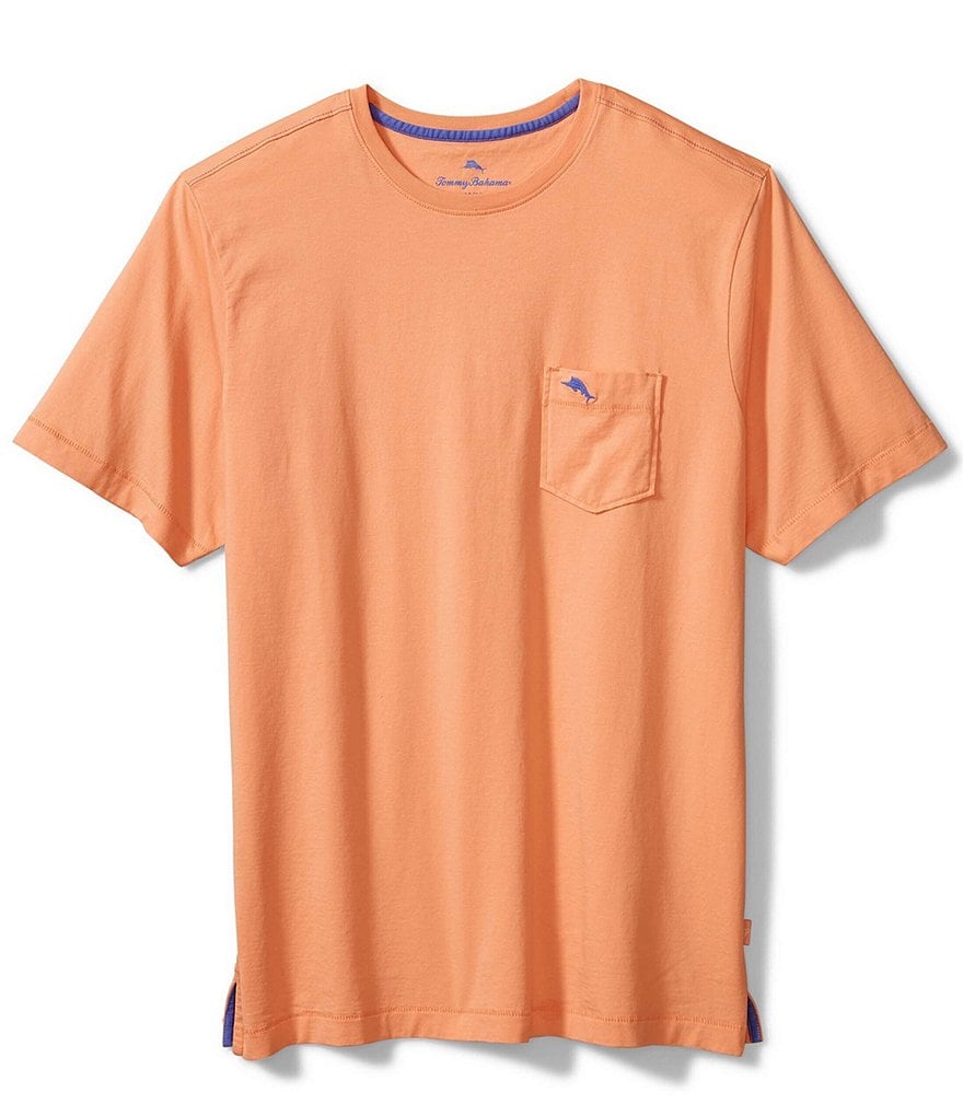 Tommy Bahama New Bali Skyline однотонная футболка с круглым вырезом и короткими рукавами, оранжевый мужская футболка bali sky с круглым вырезом и короткими рукавами tommy bahama мульти