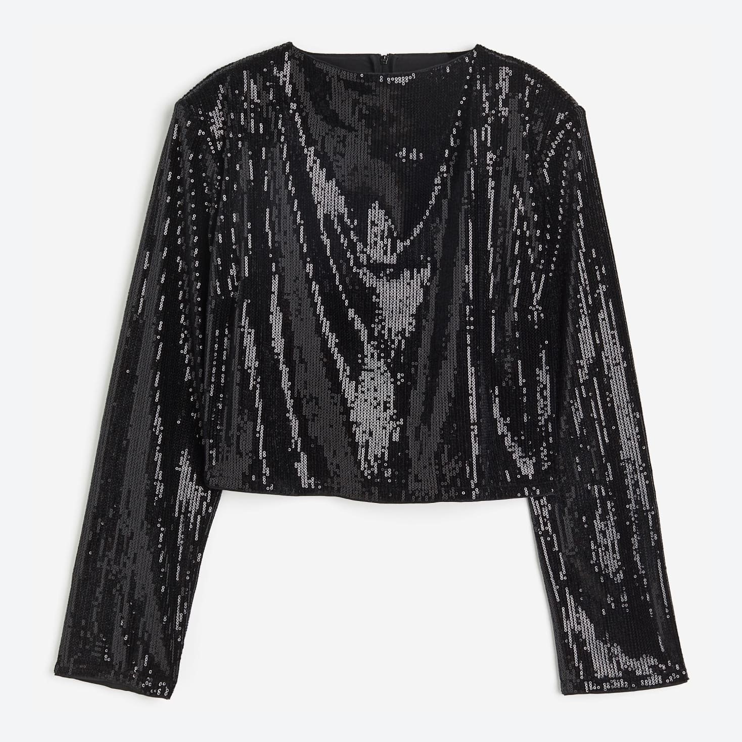 Блуза H&M Sequined, черный