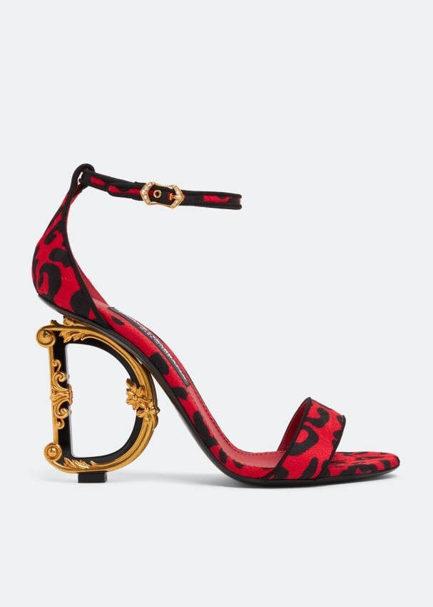 

Сандалии DOLCE&GABBANA Baroque DG high-heel sandals, животный принт