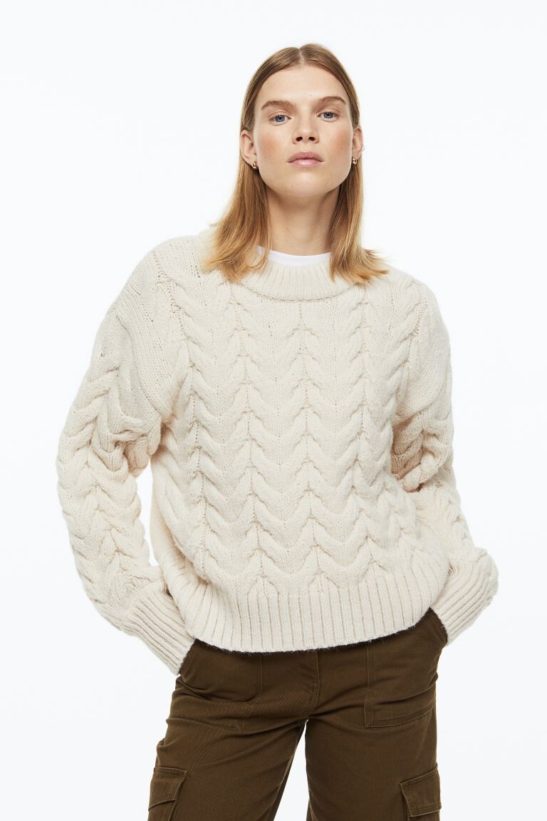 

Свитер косички H&M, сливочный