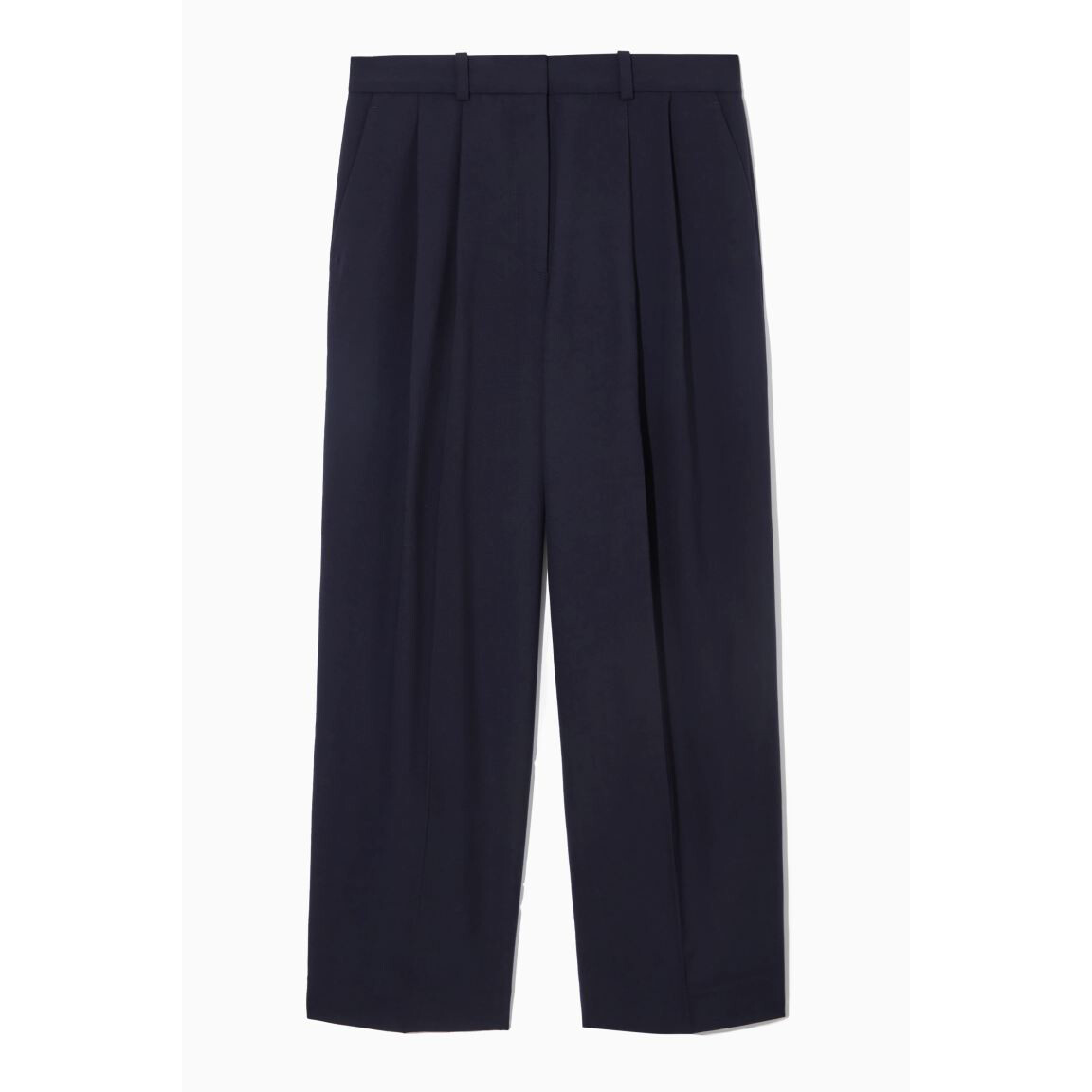 

Брюки H&M Elegant Wool with Wide Leg, темно-синий