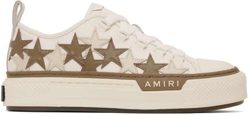 

Бело-коричневые низкие кеды Stars Court AMIRI, Коричневый