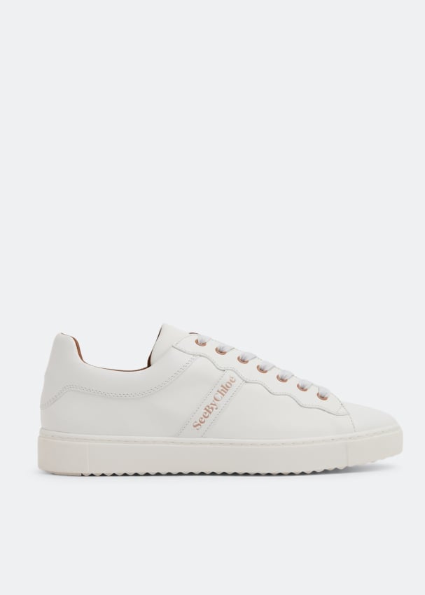 Кроссовки SEE BY CHLOÉ Essie sneakers, белый светло коричневые босоножки на каблуке essie see by chloe
