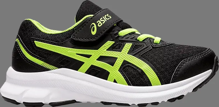 

Кроссовки jolt 3 ps 'black hazard green' Asics, черный