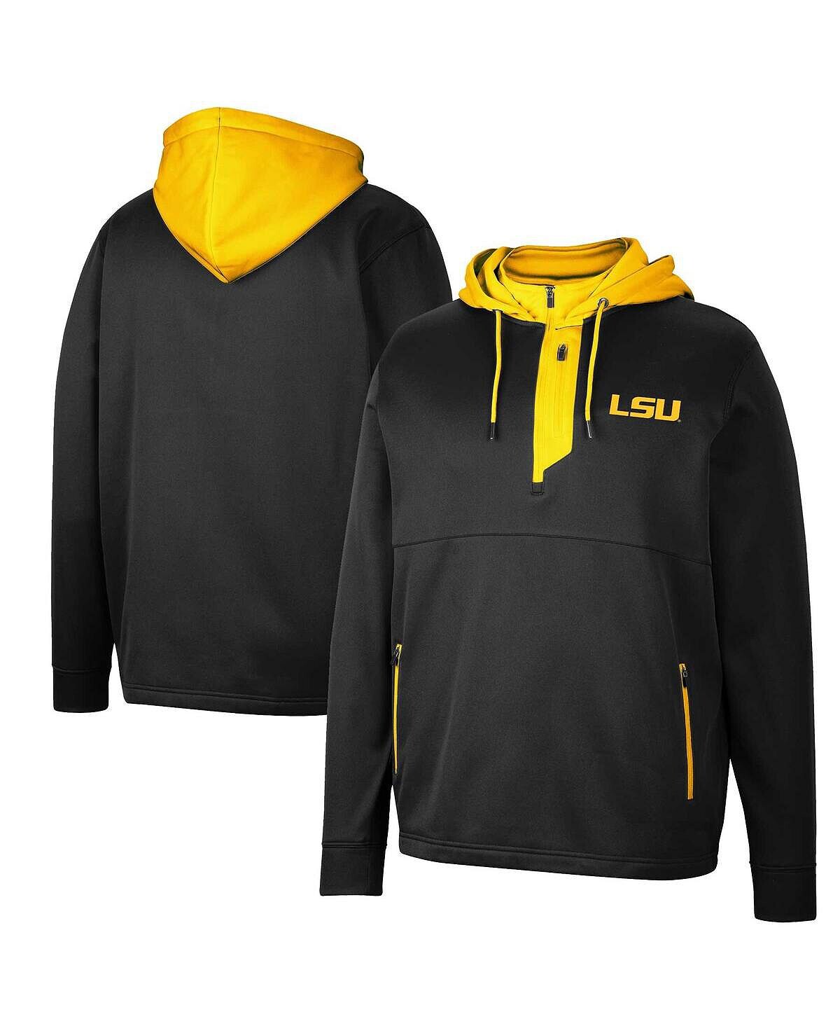 

Мужская черная худи lsu tigers luge 3.0 с молнией на четверть Colosseum, черный