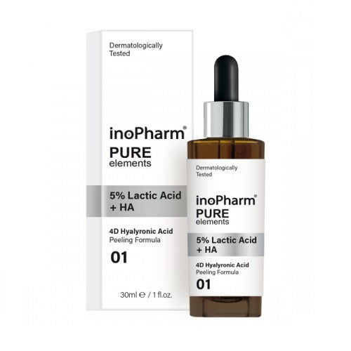 

InoPharm Pure Elements 5% Lactic Acid + HA Пилинг-скраб для лица с 5% молочной кислотой и гиалуроновой кислотой 30мл