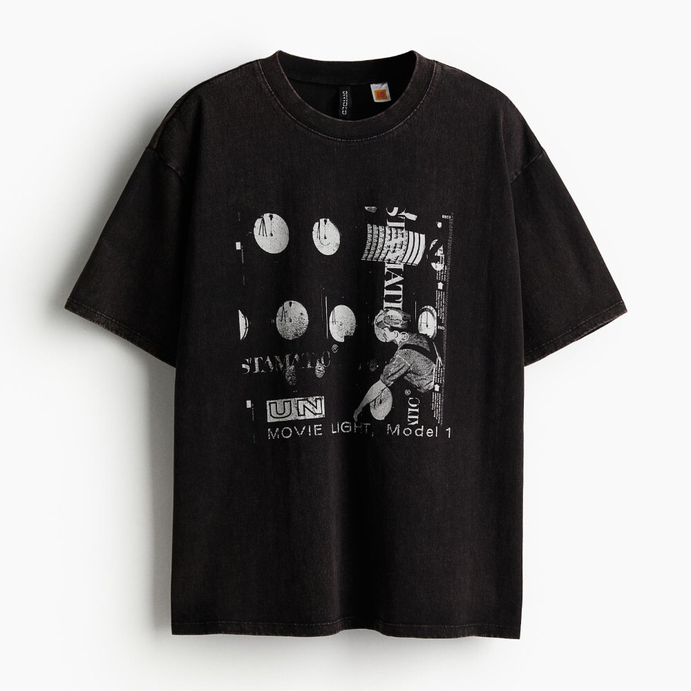 

Футболка H&M Oversized Printed Kodak, черный