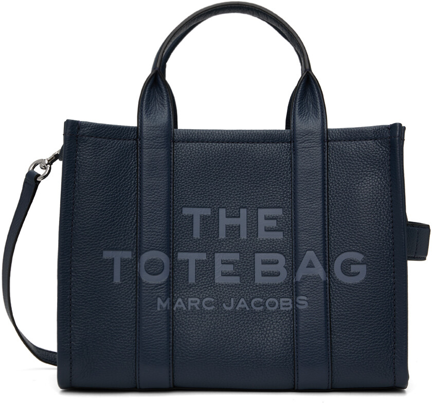 

Темно-синяя объемная сумка \The Leather Medium\"" Marc Jacobs
