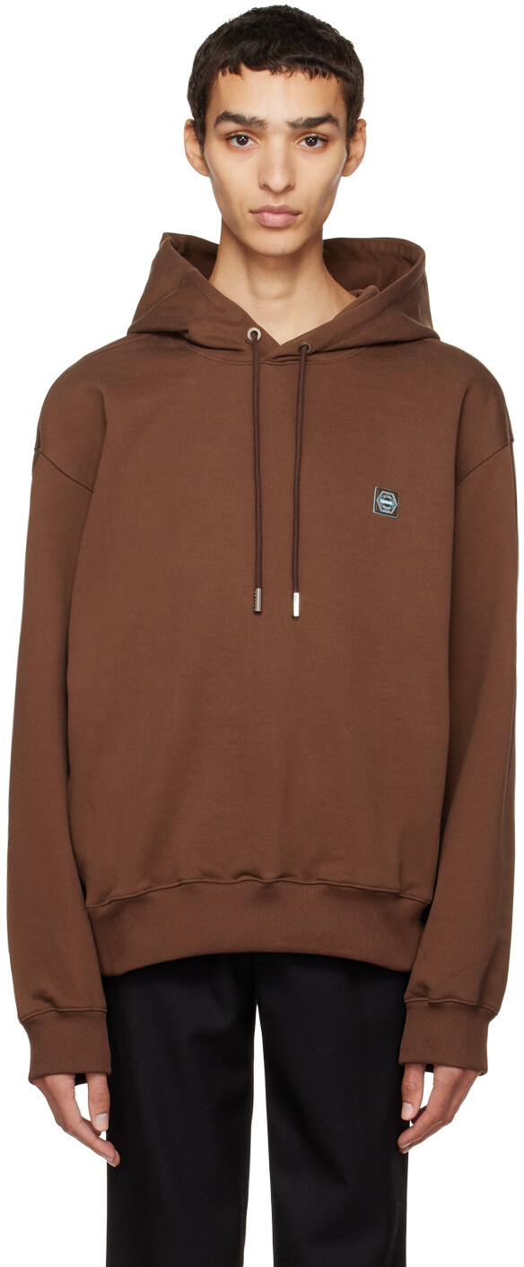 

Коричневый худи с вышивкой Solid Homme