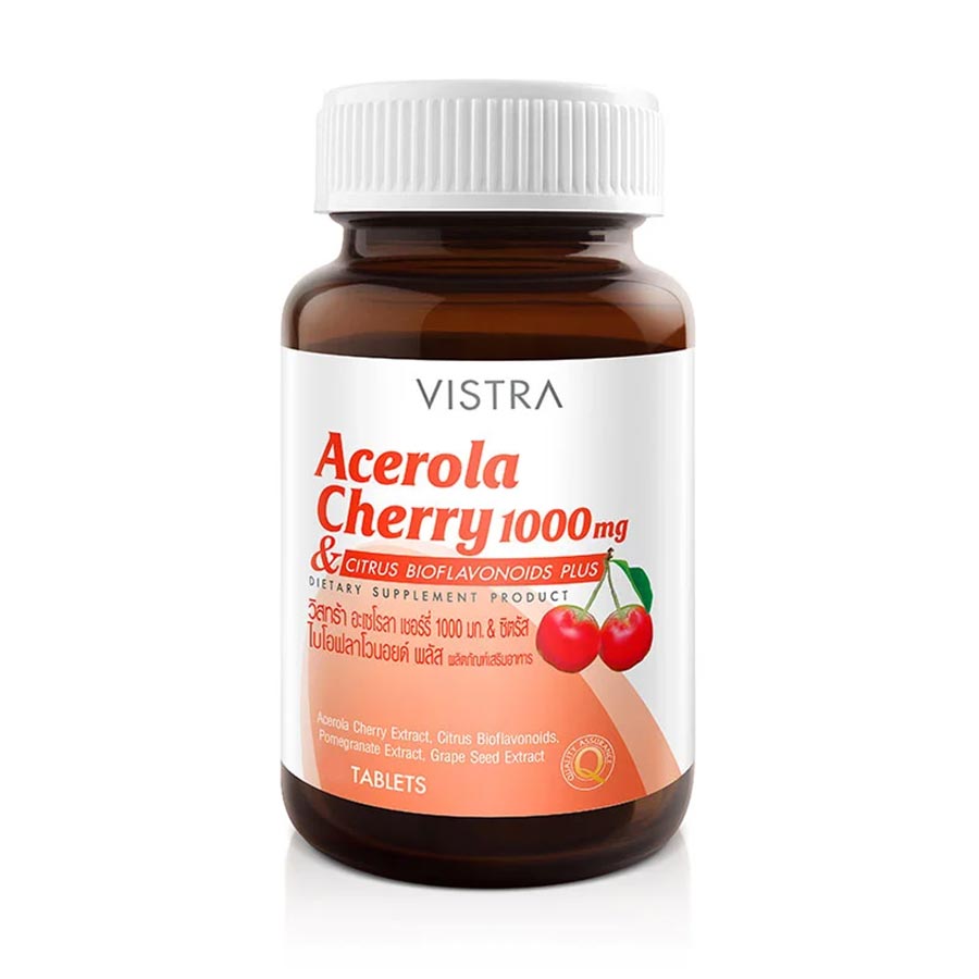 Пищевая добавка Vistra Acerola Cherry 1000 mg & Citrus Bioflavonoids Plus, 60 таблеток