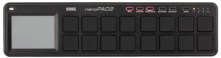 Korg Slim Line USB Midi Drum Controller в черном цвете - nanoPAD2 NANOPAD2-BK midi интерфейс korg nanopad2 wh