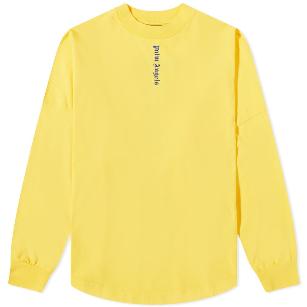

Футболка Palm Angels Long Sleeve Vertical Logo Oversized Tee, Желтый