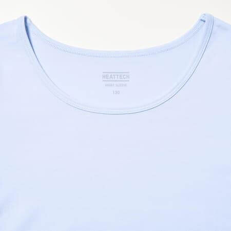 

Термофутболка детская Uniqlo Heattech Scoop Neck Short Sleeved , голубой