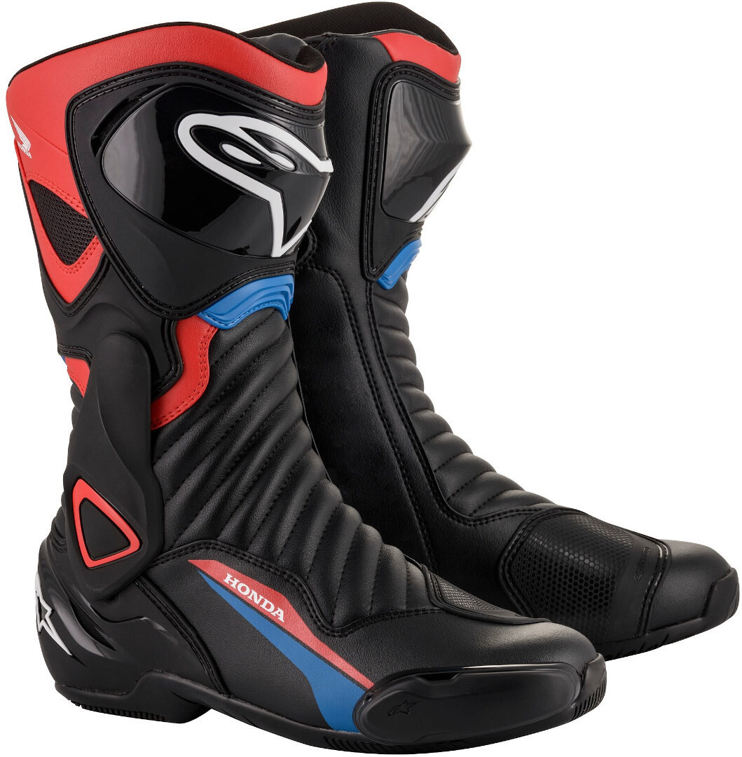 

Мотоциклетные сапоги Alpinestars Honda SMX 6 V2, черный/красный/синий