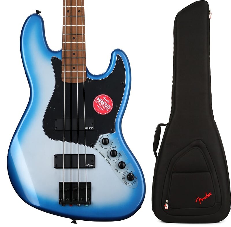 

Squier Contemporary Active Jazz Bass HH - Sky Burst Metallic Bundle with Fender FB1225 Electric Bass Gig Bag - Black Squier + Fender 0370451536=1 0991622406=1