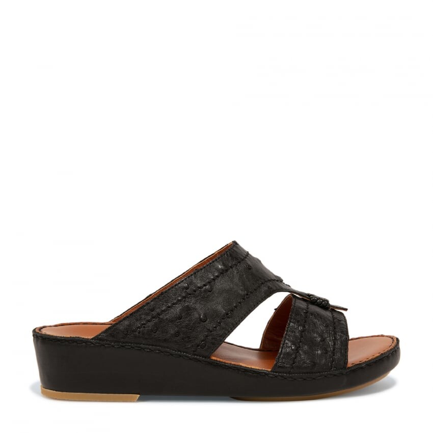 

Сандалии PRIVATE COLLECTION Clessidra Ostrich sandals, черный