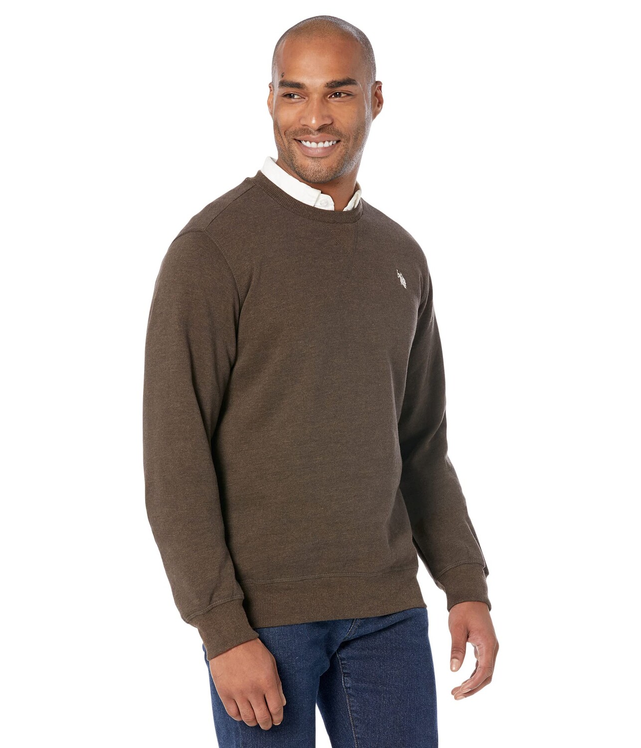 

Пуловер U.S. POLO ASSN., Long Sleeve Popover Crew Neck Fleece Sweatshirt, Коричневый