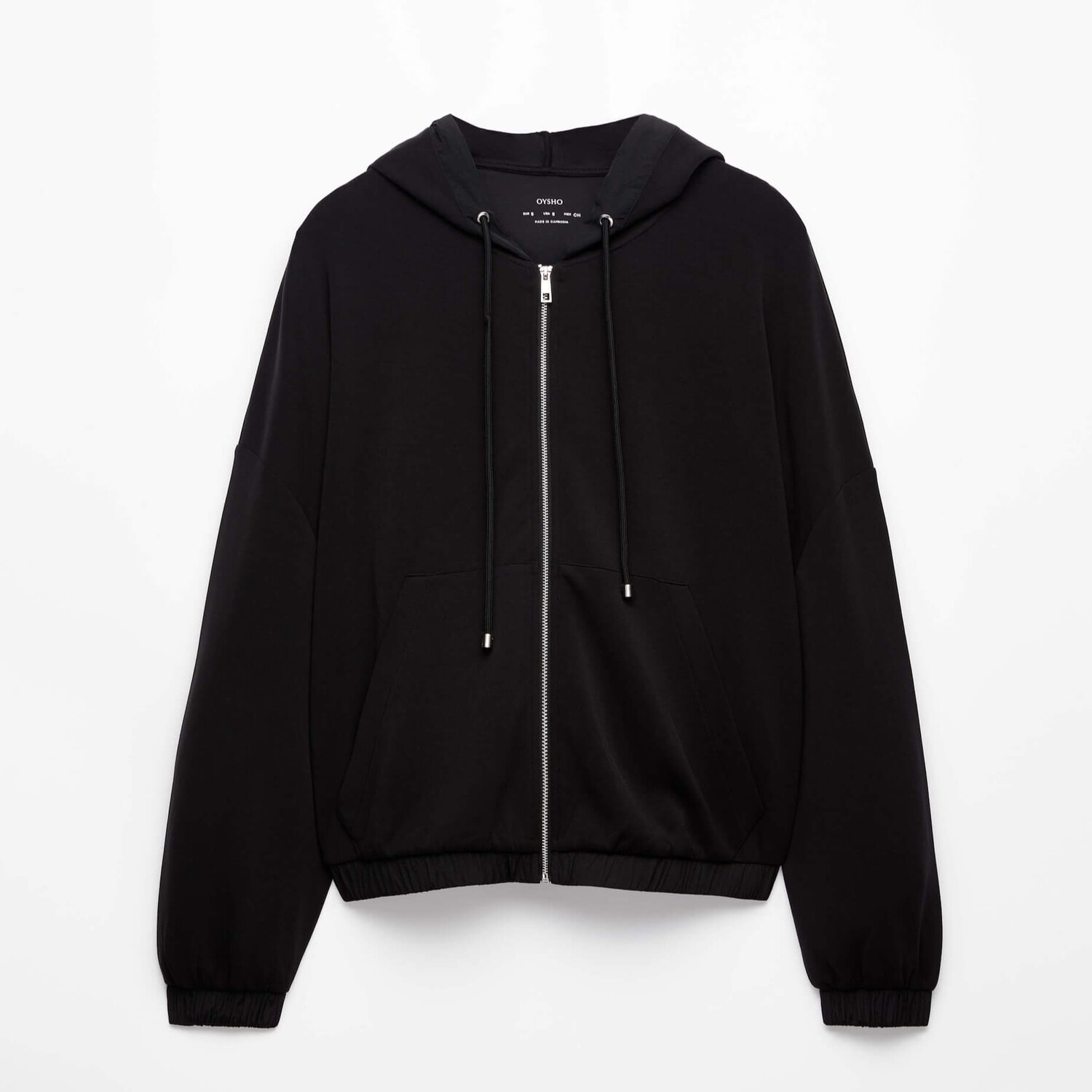 

Толстовка Oysho Zip-through Modal, черный