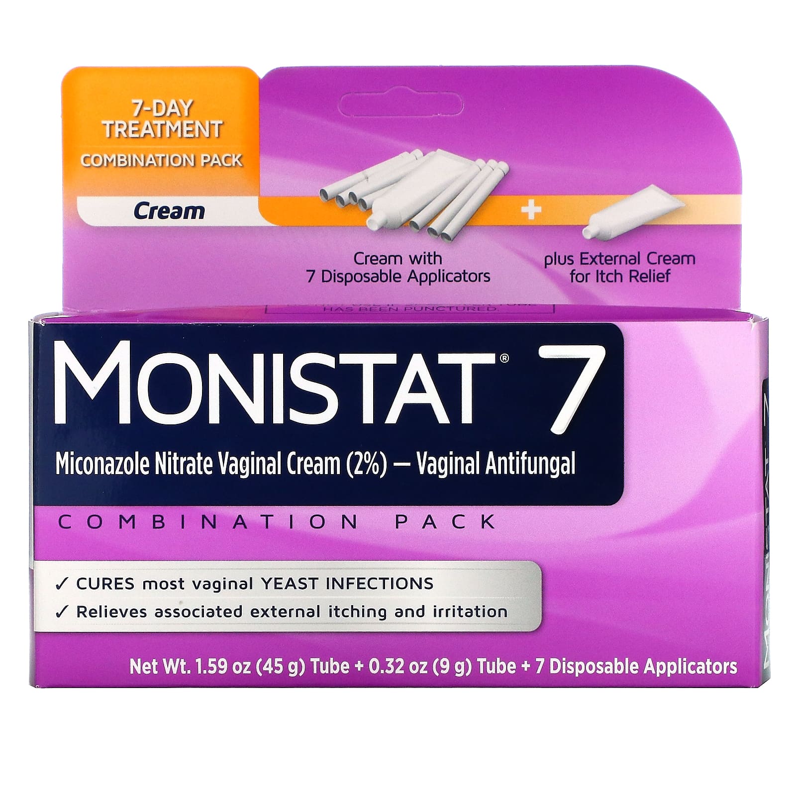 Лечебный Крем Monistat monistat 7 дневный лечебный крем 7 одноразовых аппликаторов тюбик 45 г 1 59 унции