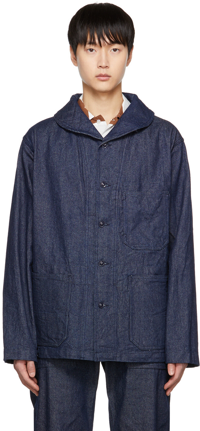 

Темно-синяя куртка с отложным воротником Engineered Garments