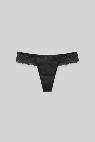 

Кружевные атласные стринги PULL&BEAR