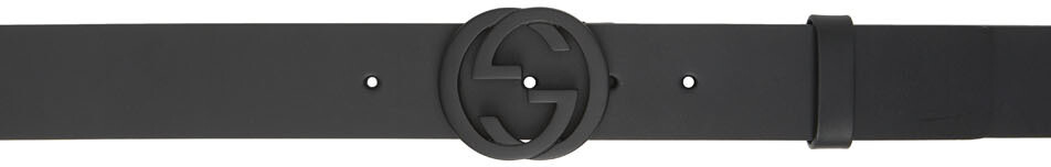 

Черный ремень с узором GG Gucci