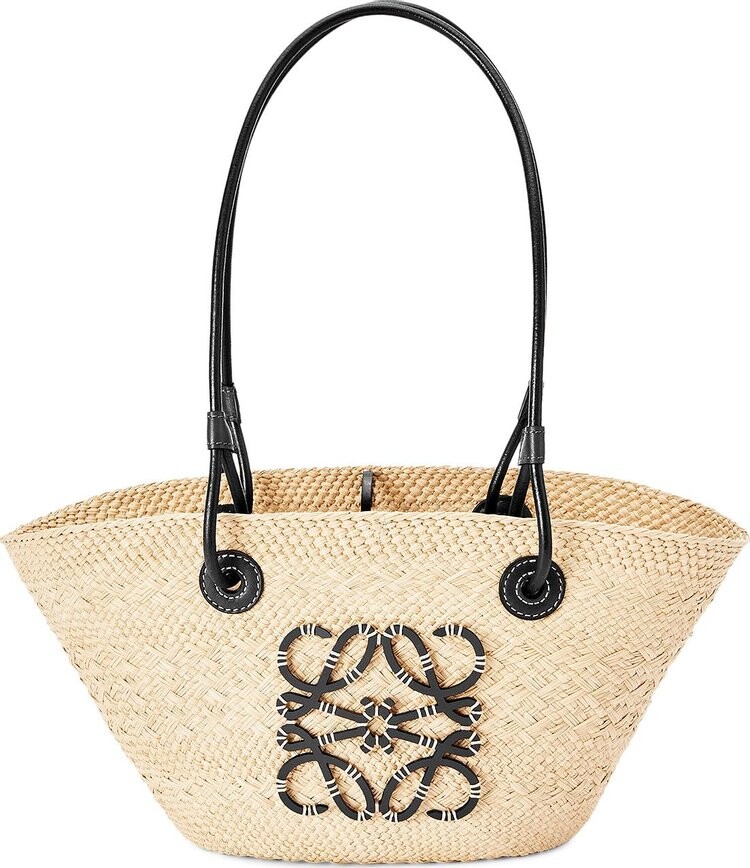 

Сумка Loewe Anagram Basket Small Bag Natural/Black, черный