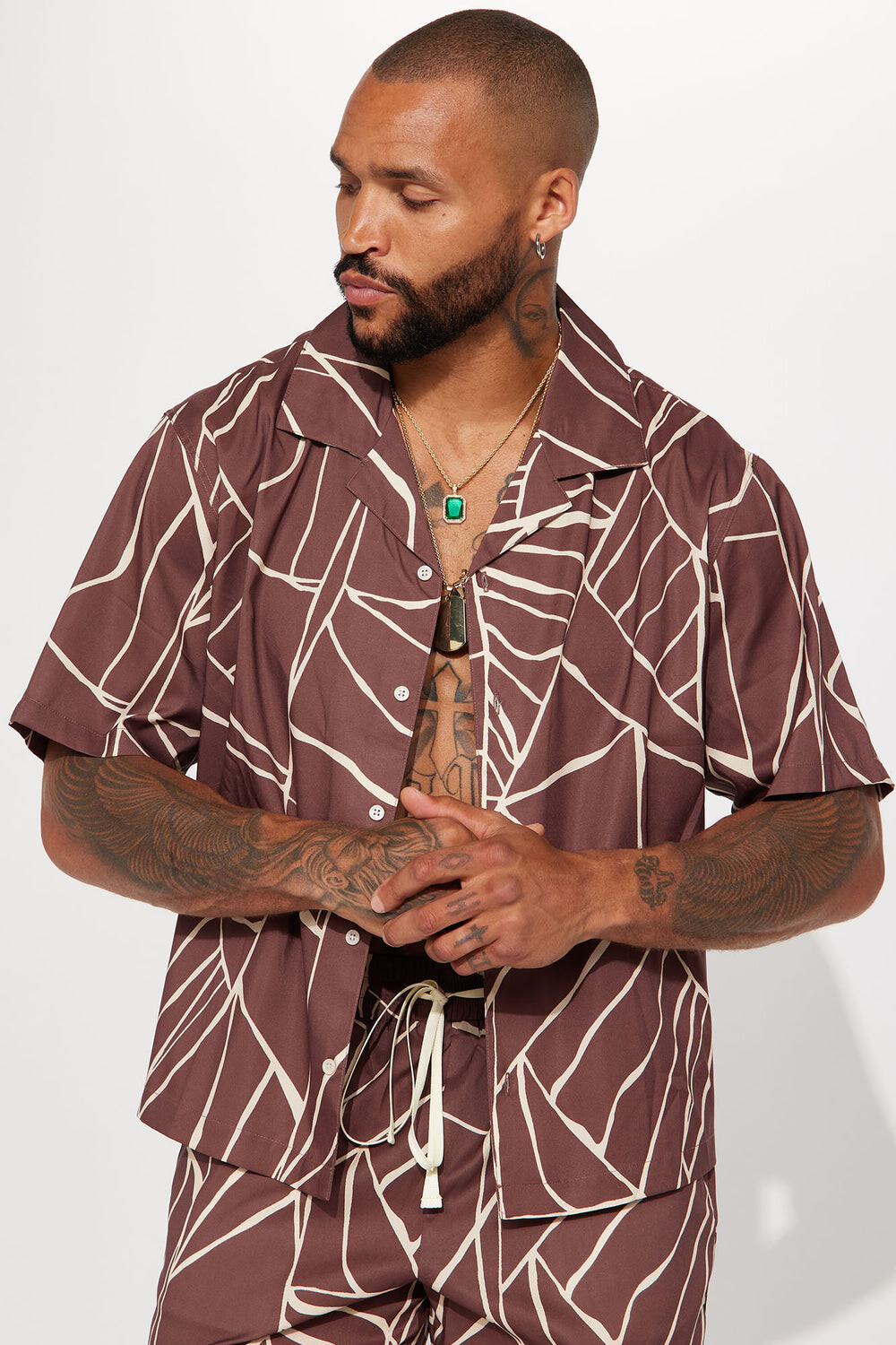 

Рубашка Fashion Nova ZDF01V310189, коричневый