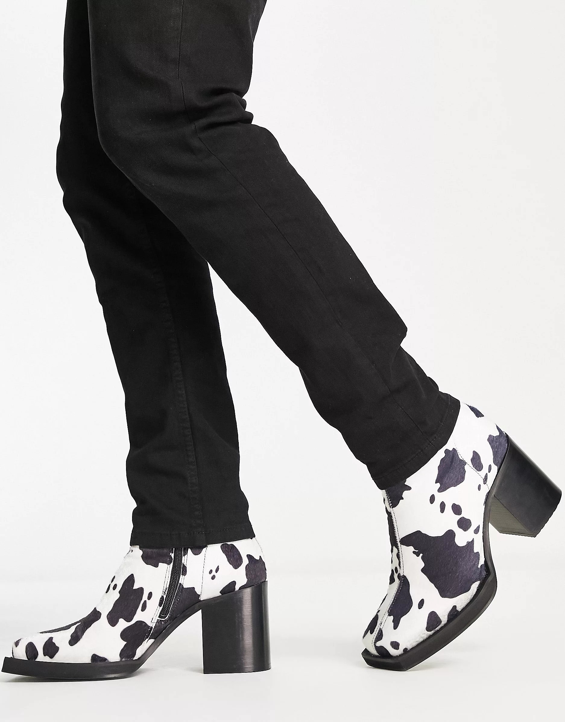 Полусапоги Asos Design Heeled Chelsea, черный, белый полусапоги asos design electrify heeled platform sock черный