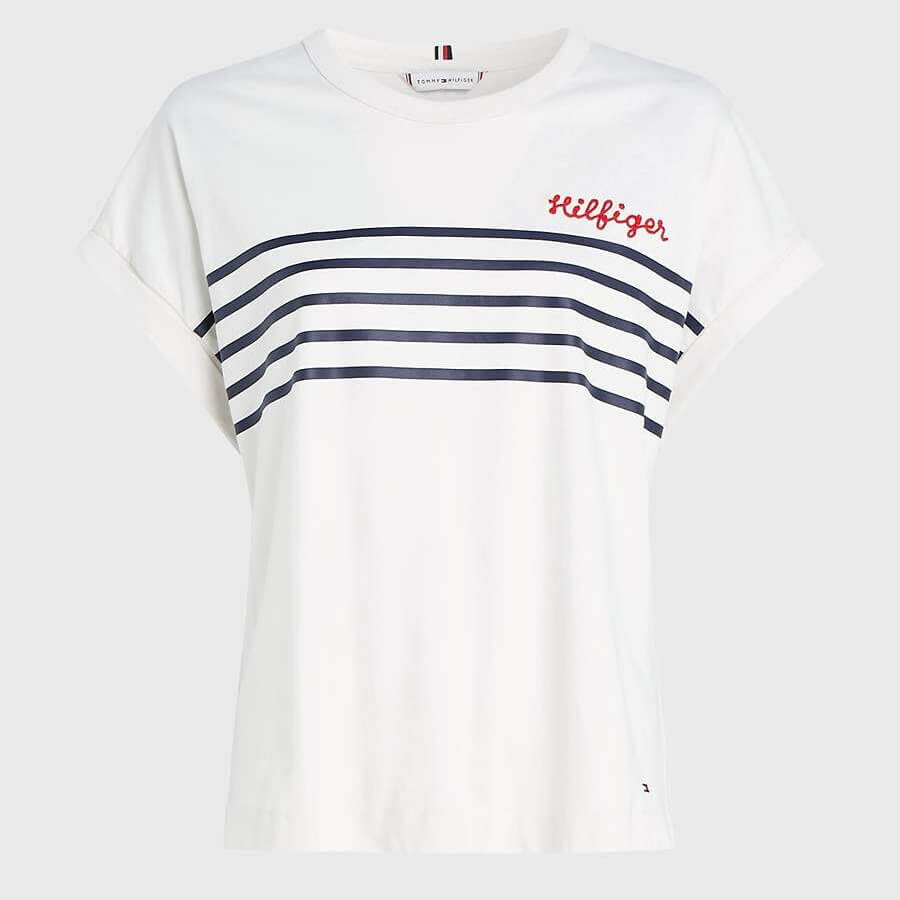 

Футболка Tommy Hilfiger Stripe, белый
