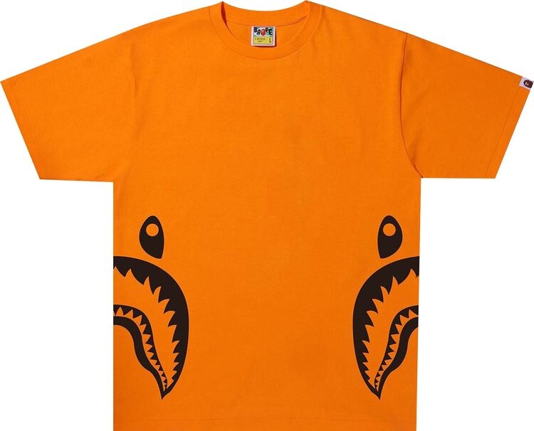 

Футболка BAPE Bicolor Side Shark Tee 'Orange', оранжевый
