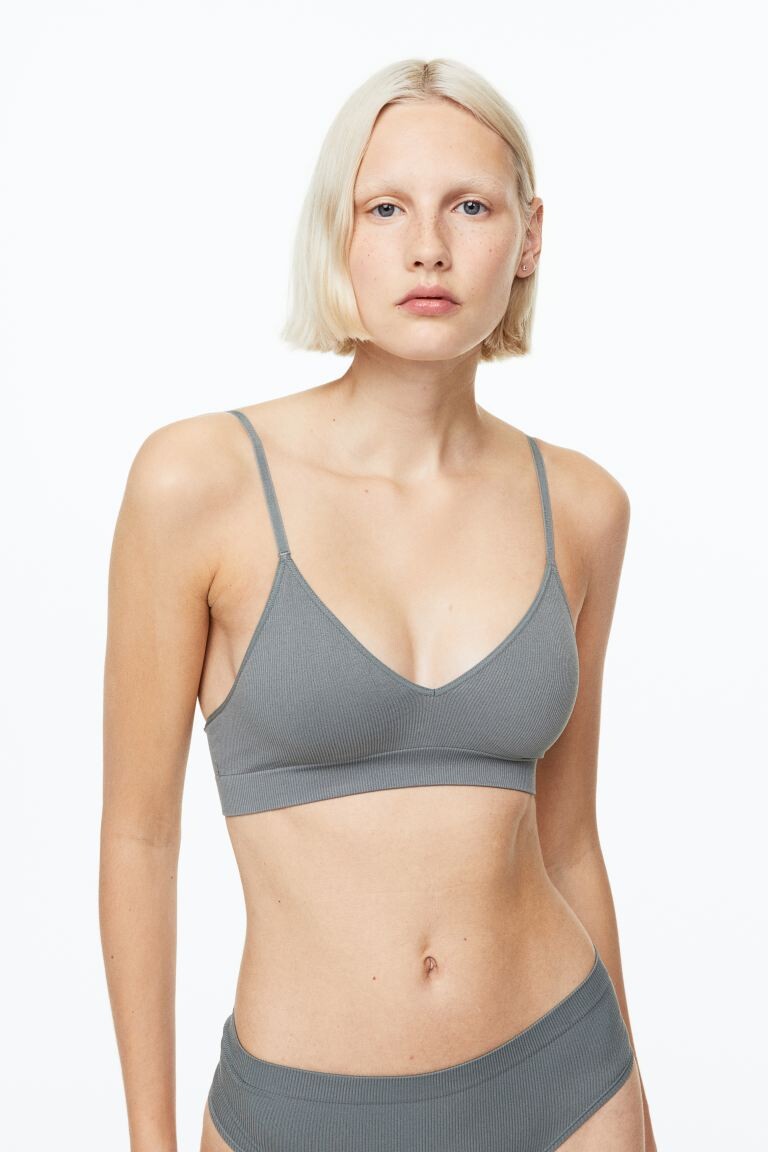 

Мягкий бюстгальтер H&M, серо-зеленый