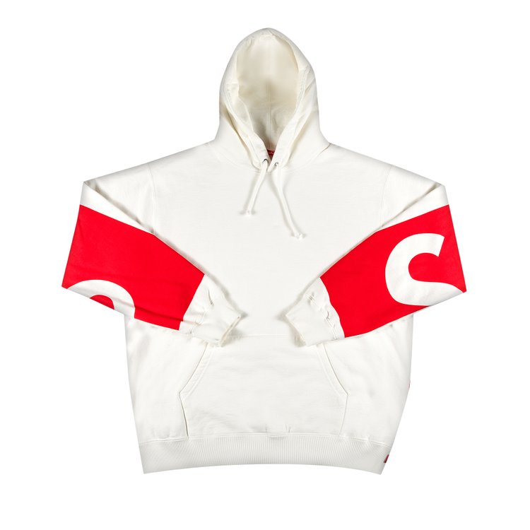 толстовка y 3 signature logo sweatshirt men s white белый Толстовка Supreme Big Logo Hooded Sweatshirt 'White', белый