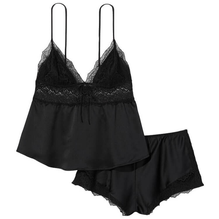 

Комплект Victoria's Secret Stretch Lace & Satin Cami, черный