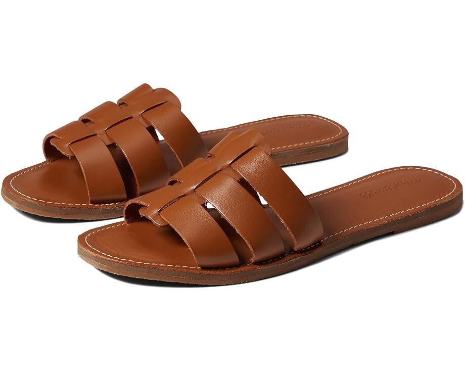 

Сандалии Madewell The Boardwalk Fisherman Slide Sandal in Leather, цвет English Saddle