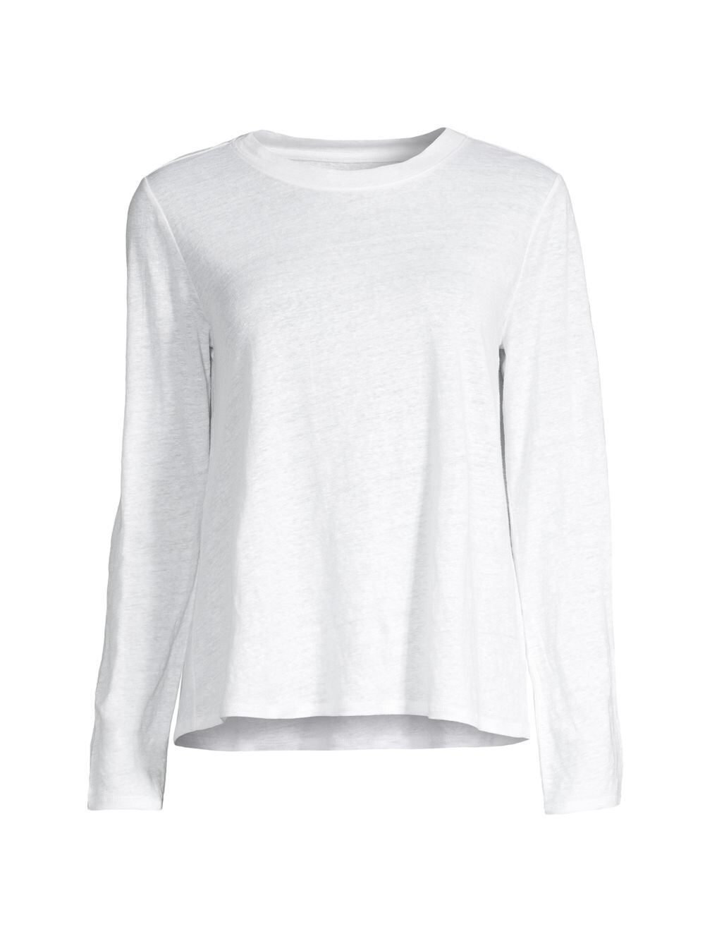 

Топ с круглым вырезом и длинными рукавами Eileen Fisher, белый