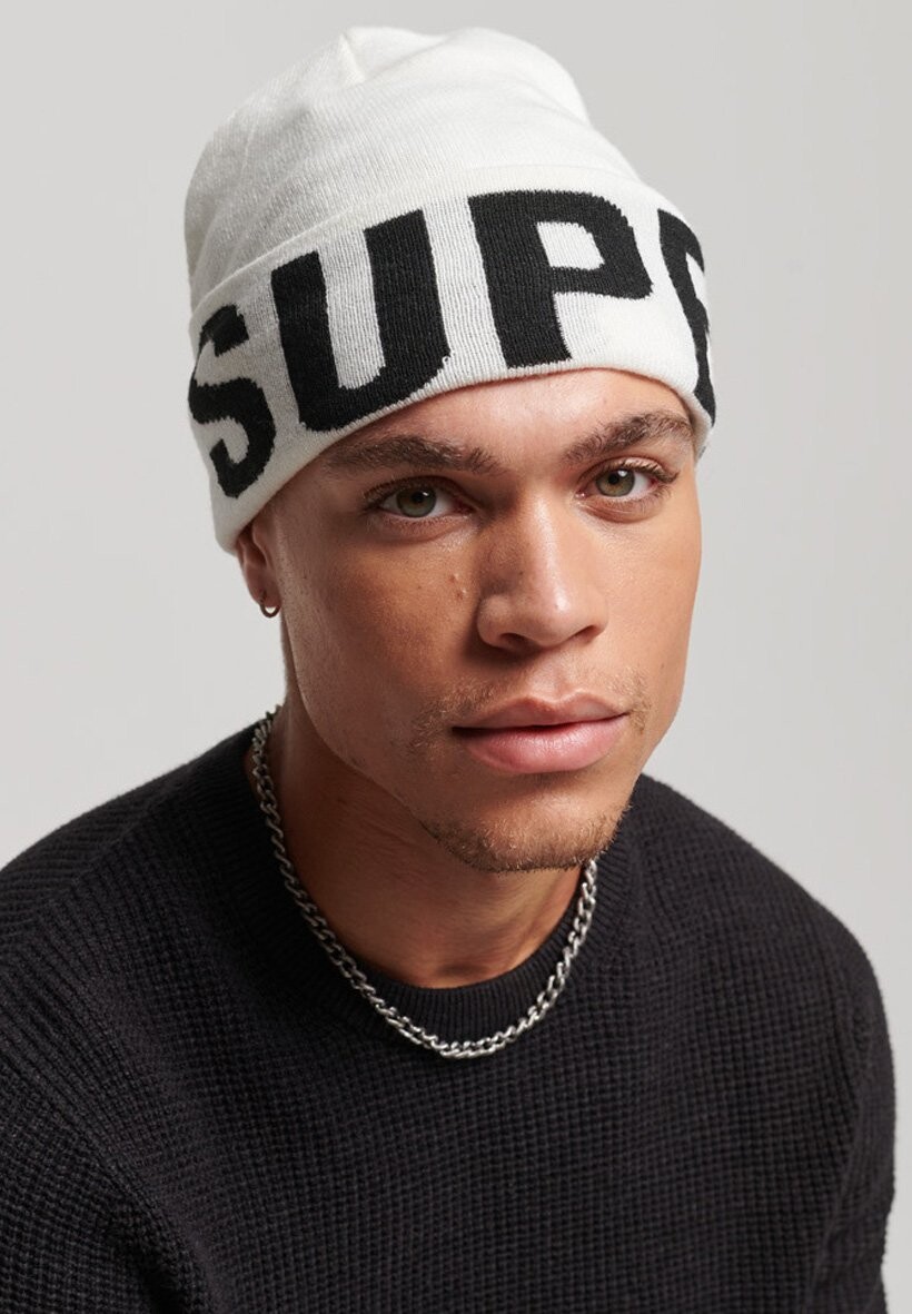 

Шапка-бини ГОРА Superdry, оптический черный