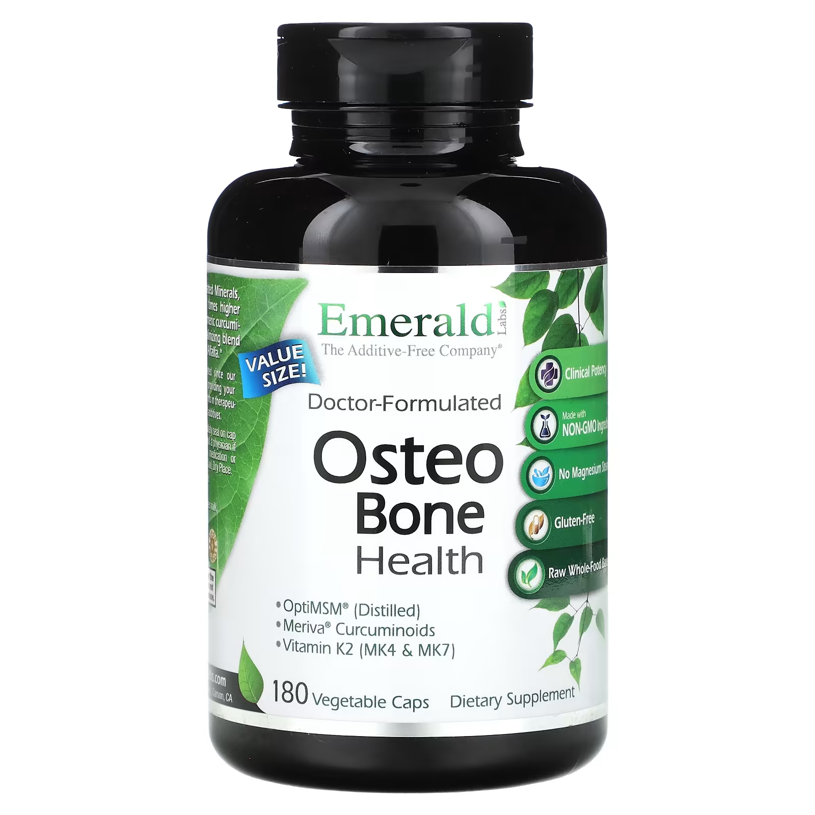 Пищевая добавка Emerald Laboratories Osteo Bone Health, 180 растительных капсул lifeseasons bone densi t osteo support 120 растительных капсул