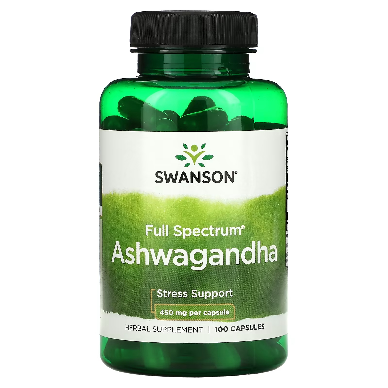 Swanson ашваганда 450 мг, 100 капсул полный спектр листьев ува урси swanson 450 мг 100 капсул