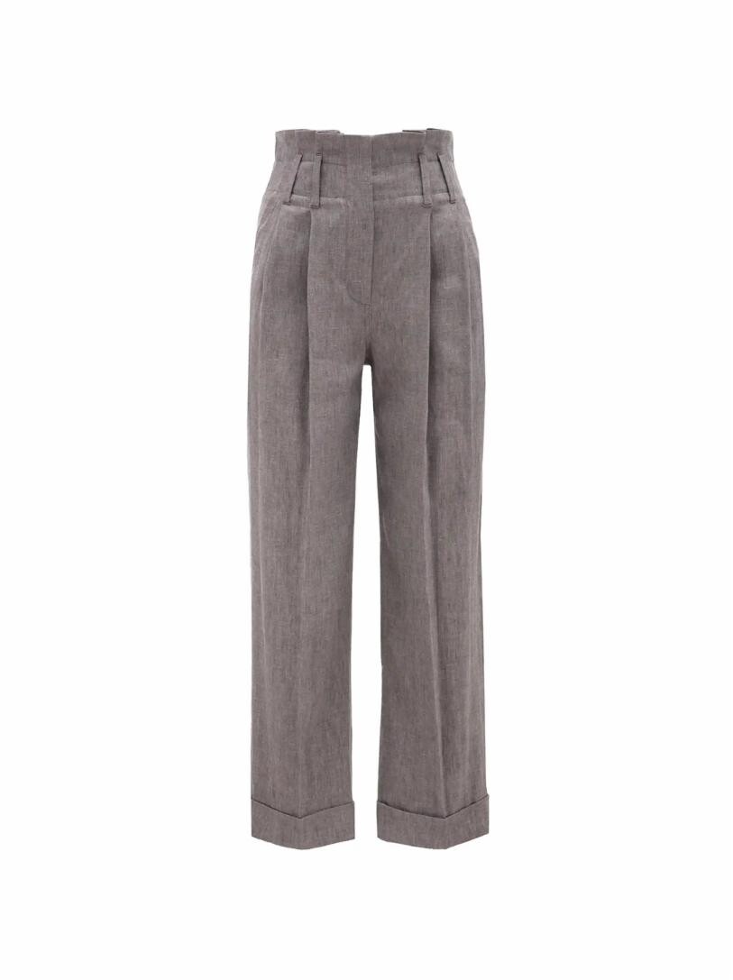 

Льняные брюки Brunello Cucinelli, Серый