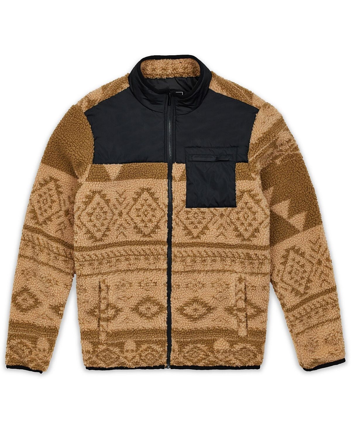 

Мужская куртка skull native sherpa с полной молнией Reason, Коричневый