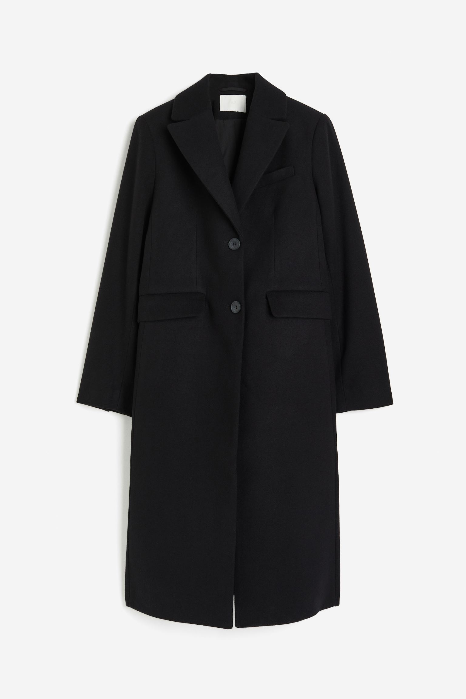 Пальто H&M Single-breasted, черный фото