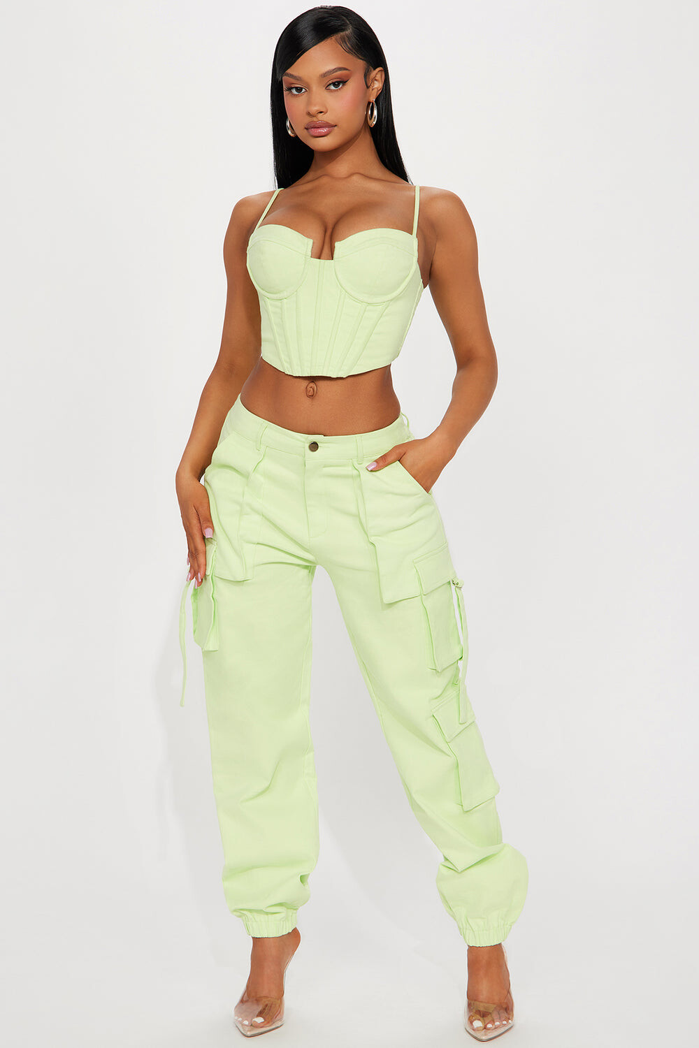 

Джоггеры Fashion Nova HGC8602, лаймовый